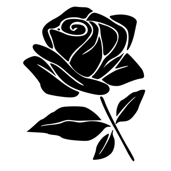 Rose Flower Die-Cut Decal Car Window Wall Bumper Phone Laptop