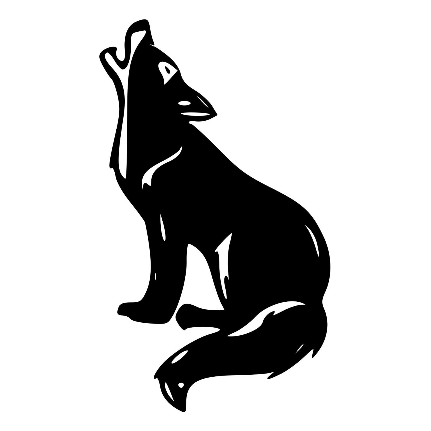 Howling Coyote Die-Cut Decal Car Window Wall Bumper Phone