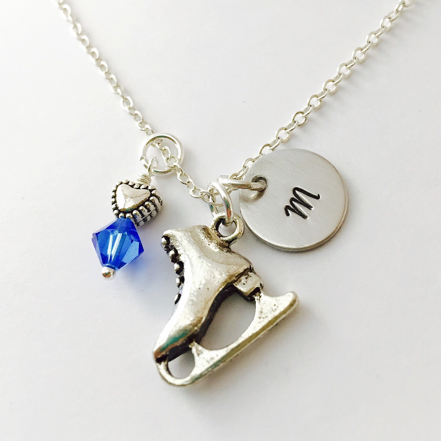 Ice Skate Necklace Ice Skater Charm Necklace Ice Skater