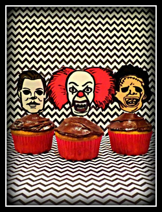 Horror Movie/Halloween Inspired Party Cake Toppers