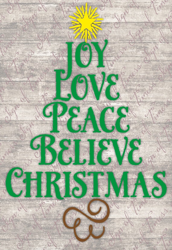 Download Items similar to Christmas SVG, DFX, PNG, Joy, Love, Peace ...