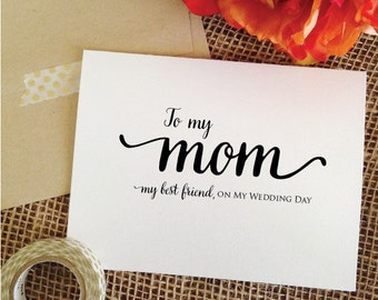 To my mom card my best friend, on my wedding day to my mom on my wedding day card mother of the bride gift mother of the bride card (Lovely)