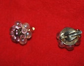 EARRING CLIPONS Less than 1" wide--Cluster of faux pearls,