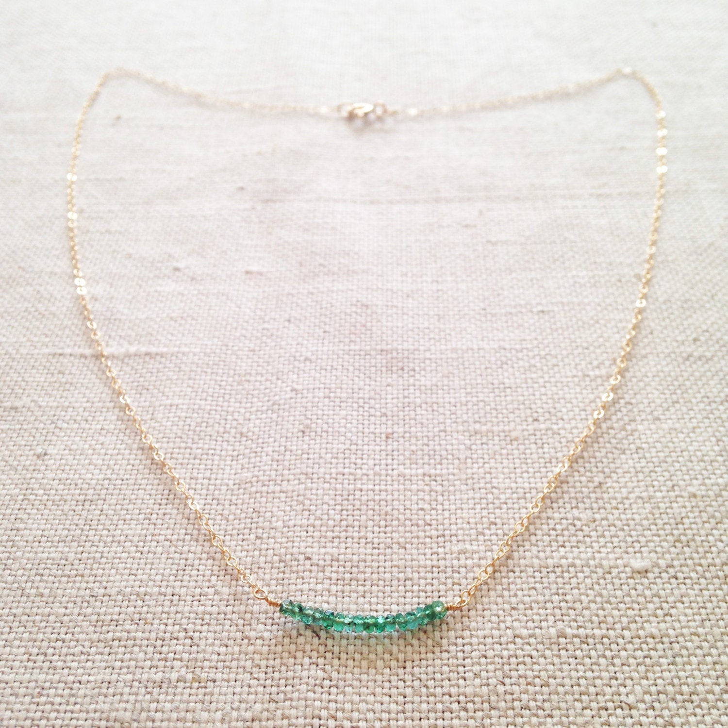 Genuine Emerald Necklace Emerald Necklace Real Emerald