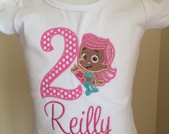 Bubble Guppies birthday shirt, Mollie Bubble Guppies shirt