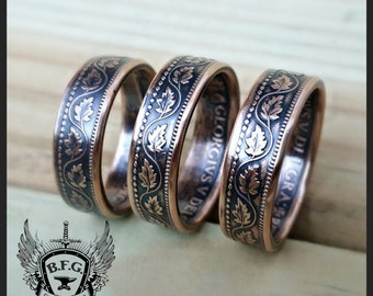 CANADIAN LARGE CENT coin ring.