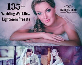 135 Wedding Lightroom Presets Workflow Bundle | Lightroom Presets and Brushes for Wedding Photographers | Lightroom 4, 5, 6 & CC