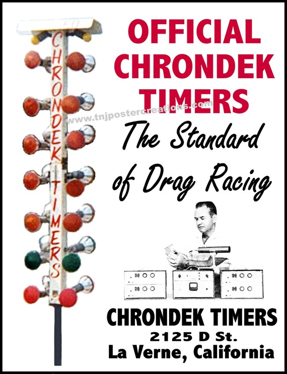 Chrondek Timers Poster Drag Racing Christmas by