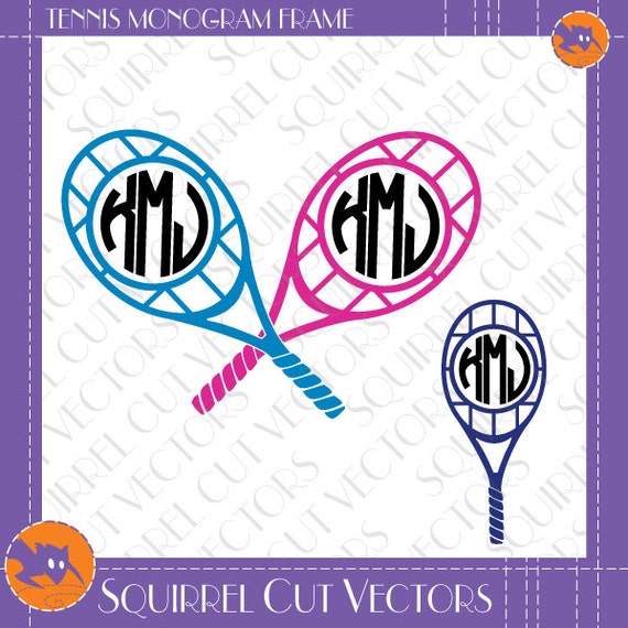 Download Tennis Monogram Frames SVG DXF EPS Cutting by ...