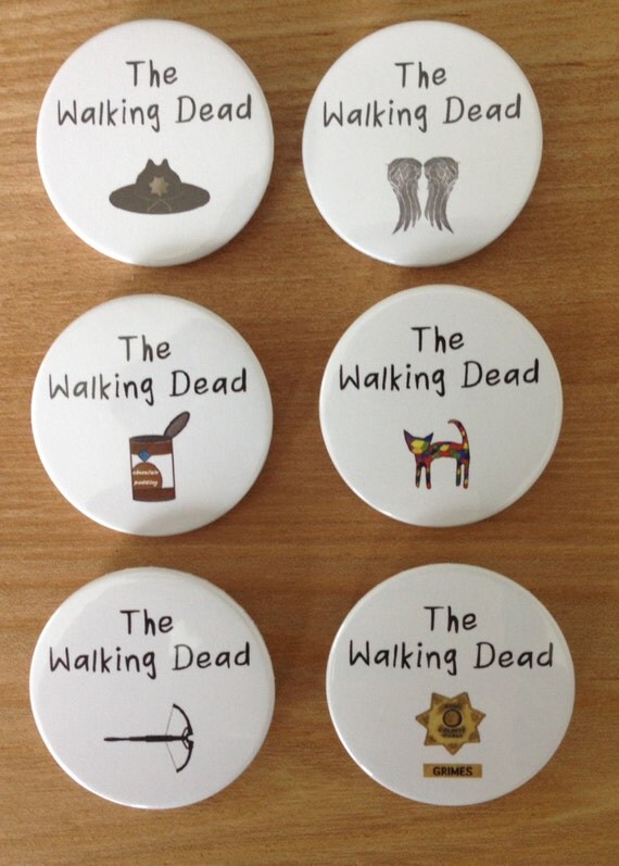 The Walking Dead Metal Pin Badges by starstruckmetal on Etsy