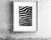 24"x36" best price - Graphic Africa Art Print "Zebra style" Wall decor Design