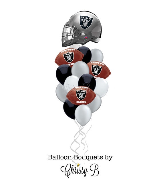 Items similar to Oakland Raiders Balloon Bouquet with Giant Football