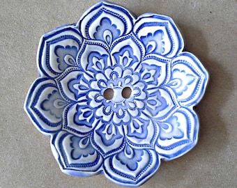 Blue and White Lotus Ceramic Ring Bearer Bowl ring bearer pillow alternative