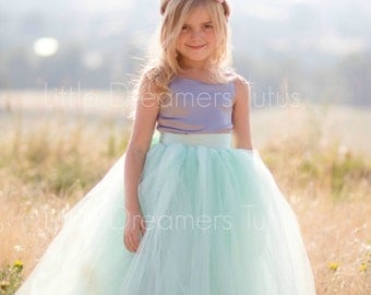 NEW! The Grace Dress in Grey and Mint - Flower Girl Tutu Dress
