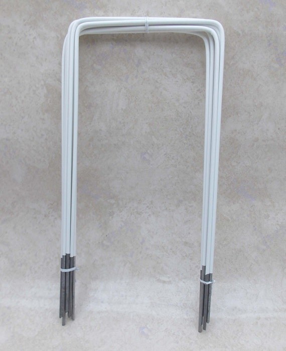 Croquet WICKETS HOOPS Set of 9 Heavy 9 Ga. Steel White Plastic