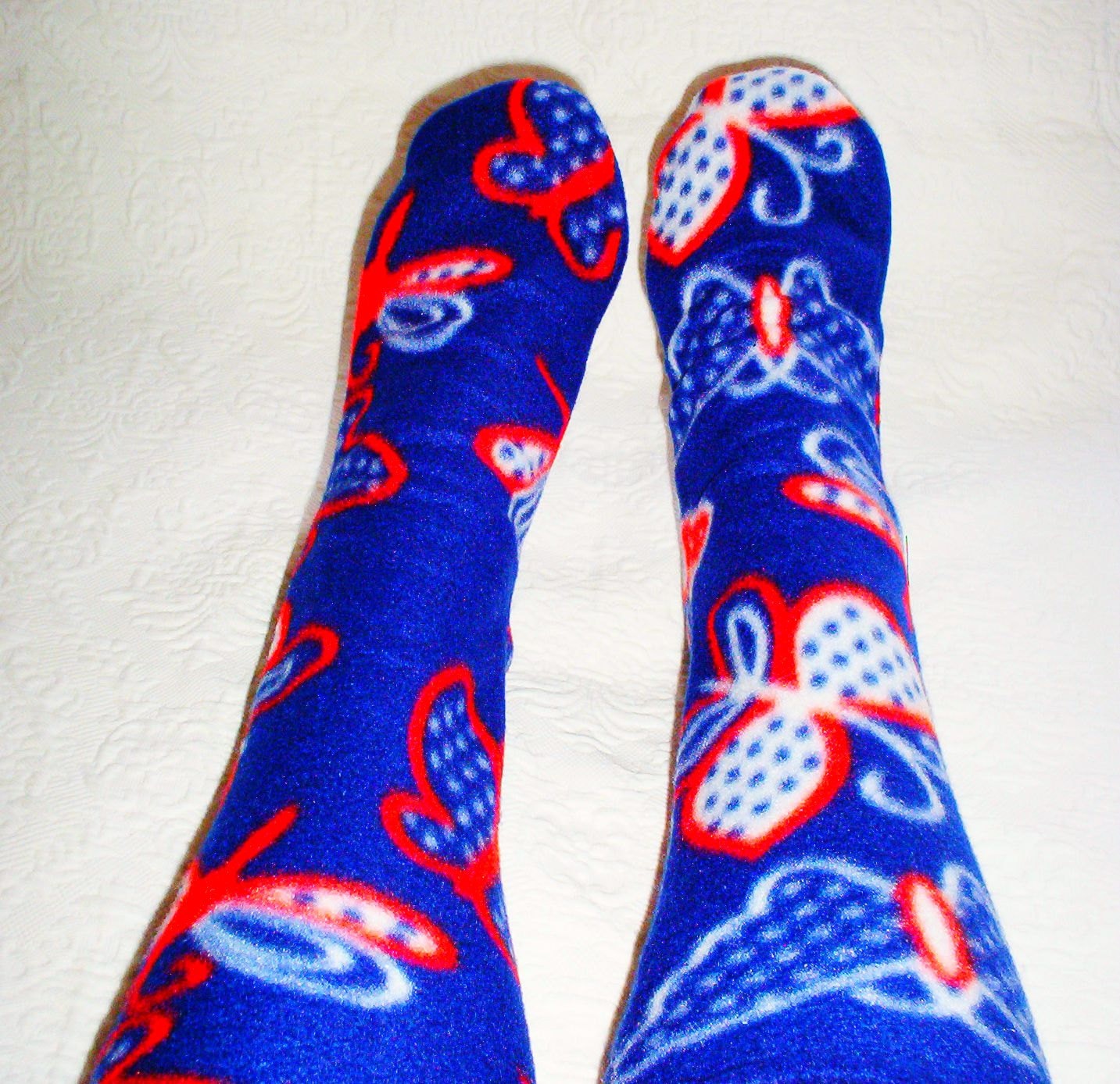 Long Warm Socks MidCalf Ladies Fleece by UniqueSewingBoutique