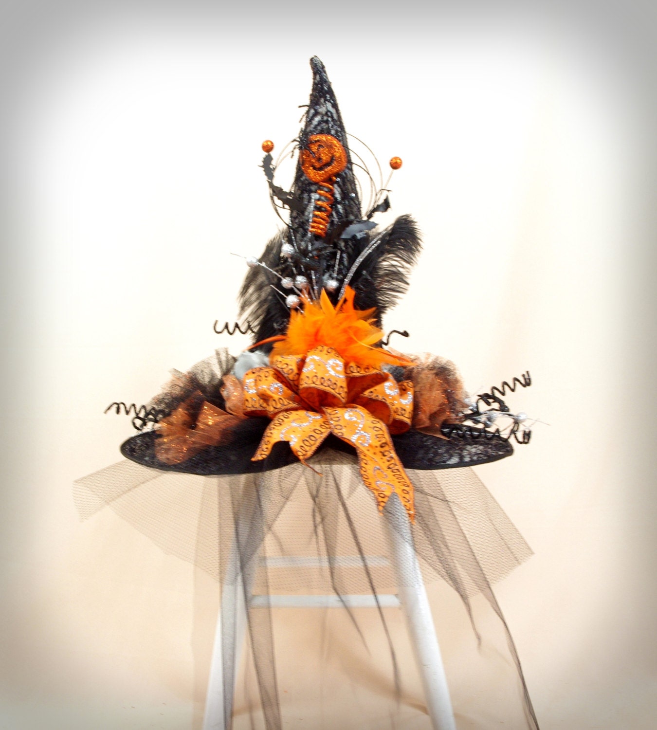 Witch Hat Black and Orange Witch Hat Elegant Witch Hat