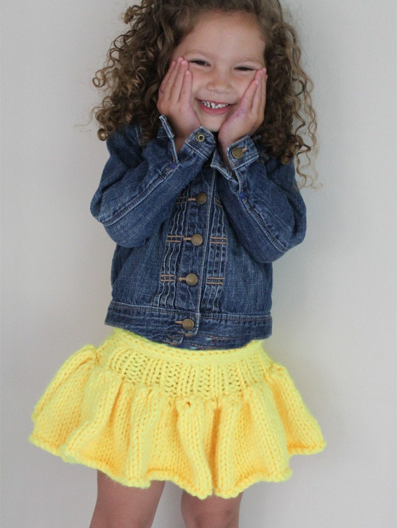 KNITTING Pattern Girl's Tutu Skirt baby toddler child