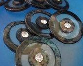 Rare Lucite Buttons - Vintage Rhinestones - Vintage Abalone and Clear Lucite Rhinestone Buttons - Rare Buttons -1 inch - 10 buttons Rare Lucite Buttons - Vintage Rhinestones - Vintage Abalone and Clear Lucite Rhinestone Buttons - Rare Buttons -1 inch - 10 buttons