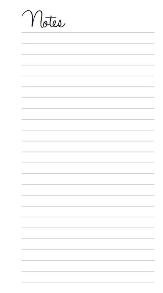 notes-printable-planner-pages-personal-size-instant-pdf