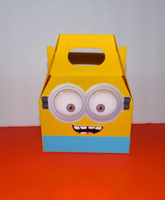 Items similar to Minion Favor Boxes Despicable Me Favor Bags Gable