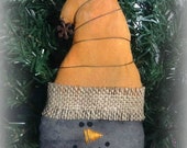 Fall Black Snowman Christmas Ornament