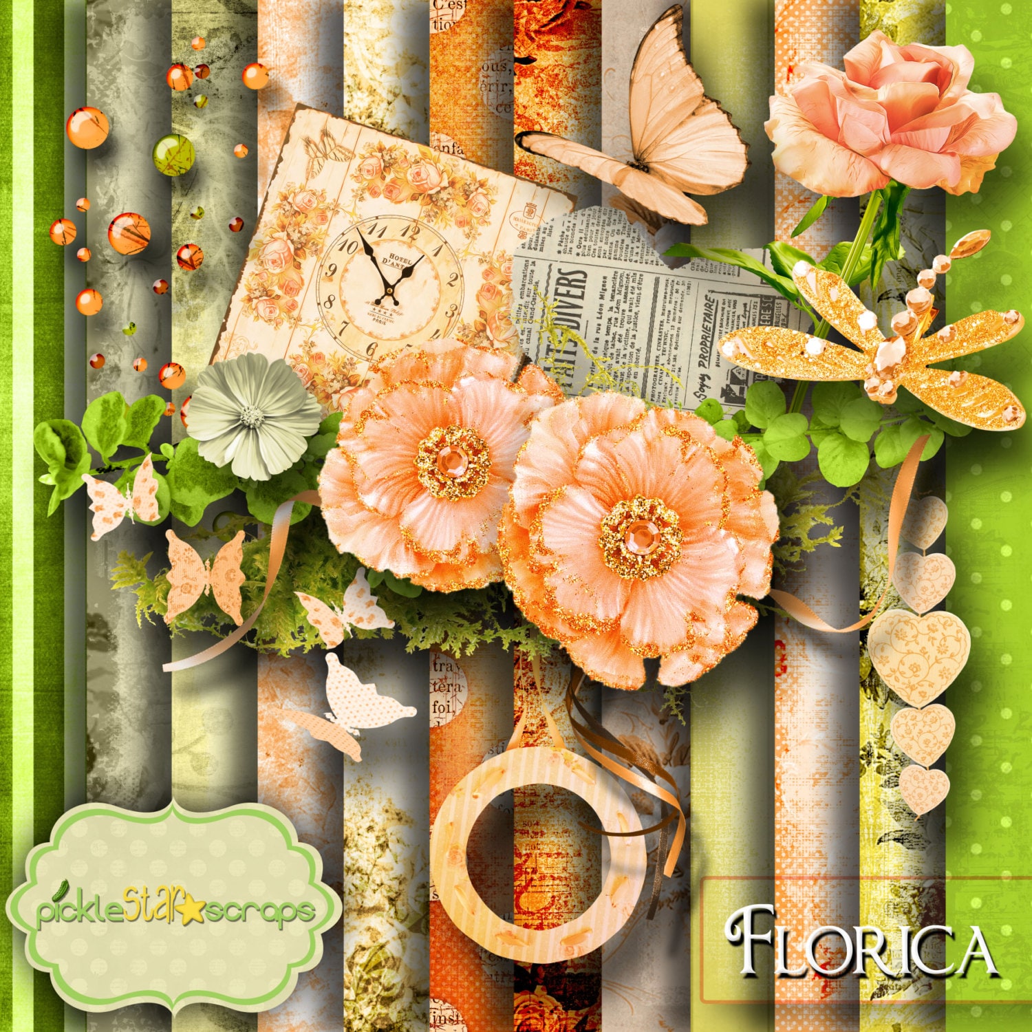 florica digital scrapbooking flower scrapbook digital