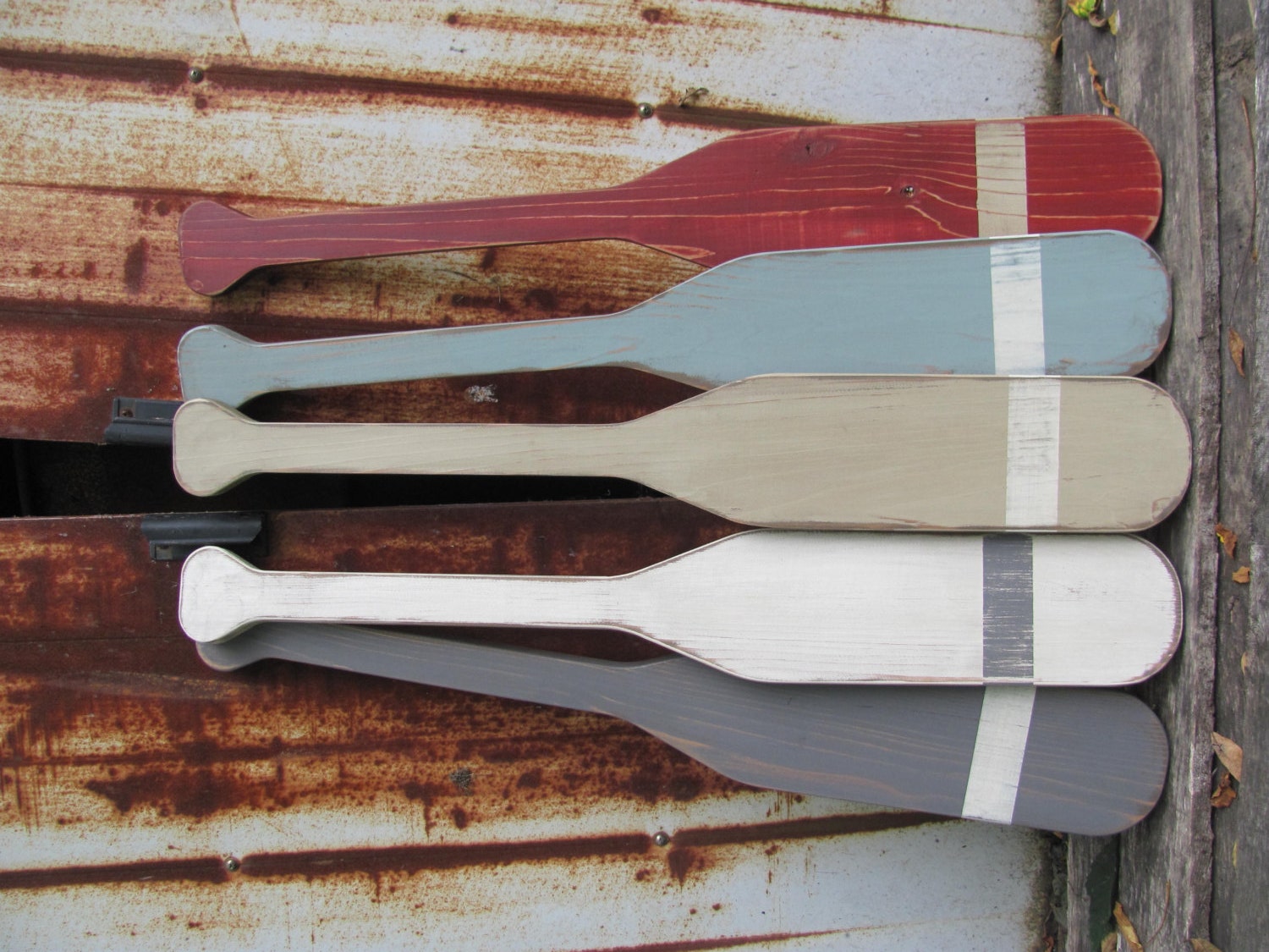 30 inch wooden oars hand painted wood oars nautical decor