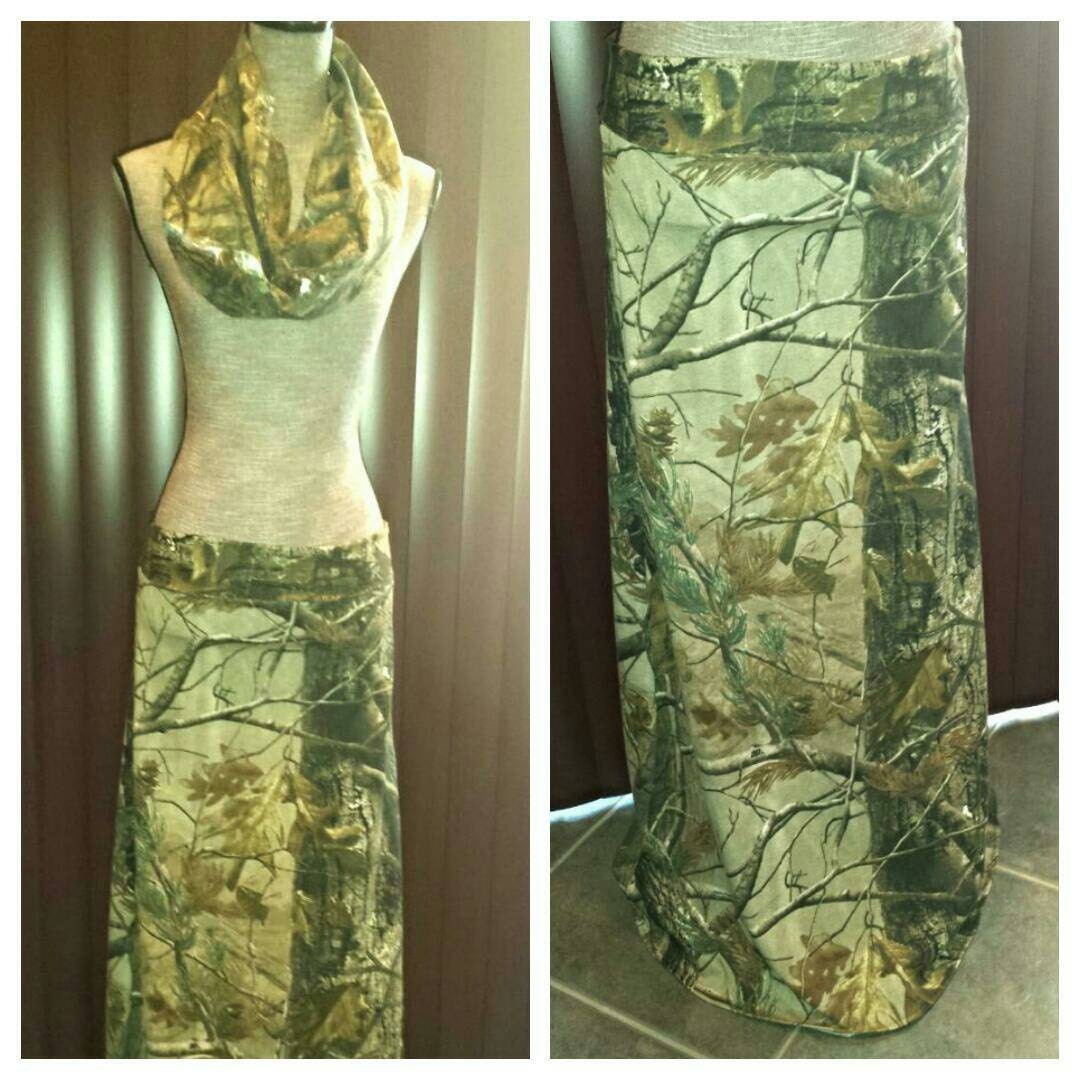 Realtree Camo Skirt Ladies Long Camo Maxi Skirt by ItsPeachyKeen