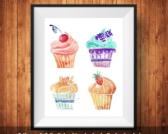 Cupcake Wall Art cake wall art | etsy Cupcake Wall Art cake wall art | etsy
