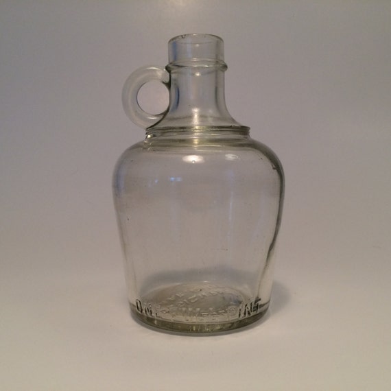 Vintage Boldt Clear Glass Jug with Ring Handle by BoutiqueLeCercle