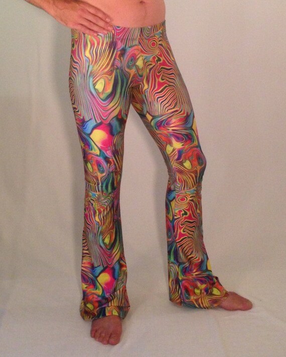 Men's Flare // Acid Oil Slick Psychedelic Festival Pants