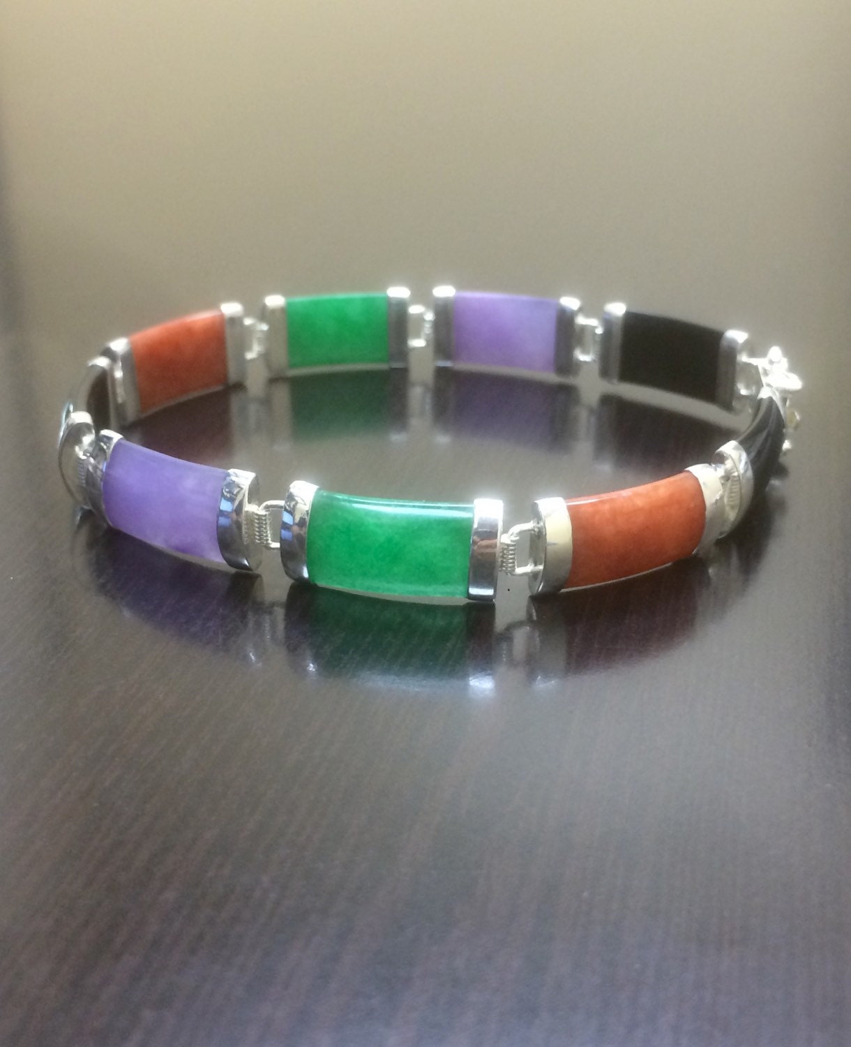 sterling silver jade bracelet