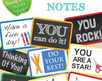 Lunch Box Notes | Instant Download | Printable Lunchbox Notes | Back To School Notes | Kids Lunch Box | Lunch Box Love Notes