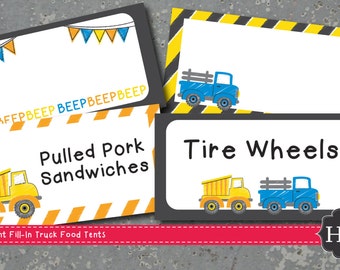 Little Blue Truck Food Tents Dump Truck Food Tents Blue Truck Food Tents Farm Food Tents Digital File by Busy bee's Happenings