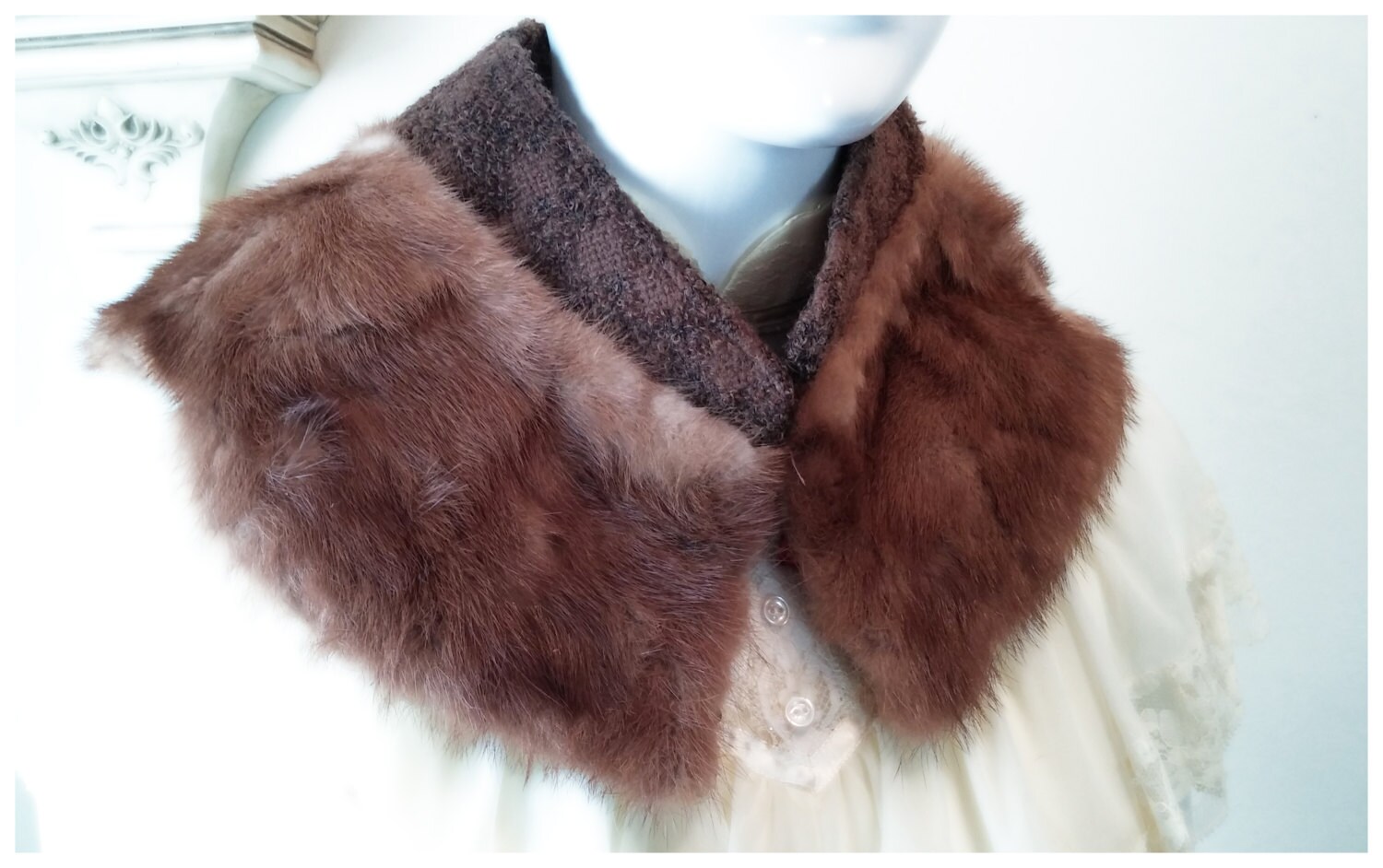 vintage fur shawls