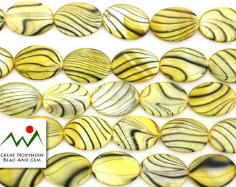 Mother Of Pearl,16IN Strand,Shell Beads,18MM Oval,#GEM020458