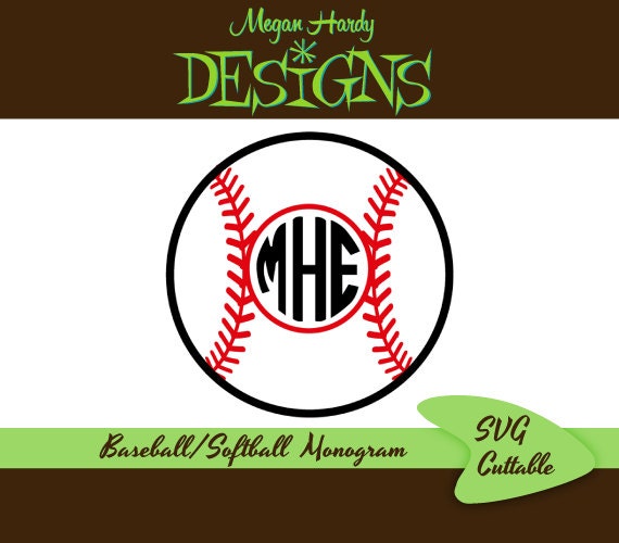 Download SVG Baseball/Softball Monogram