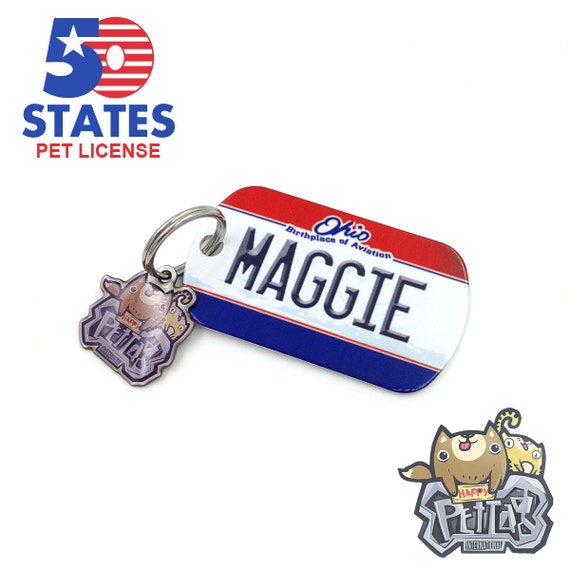 Items similar to Ohio Pet Tag Personalized Ohio License Plate Pet Tag