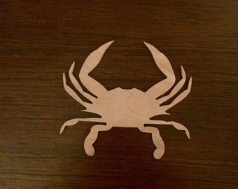 Maryland Blue Crab Wood Cutout, Nautical Crab