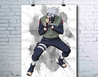 Kakashi Hatake - Naruto Printables - Anime Decor - Naruto Print - Naruto Shippuuden - Watercolor Print - Wall Art - Naruto Poster