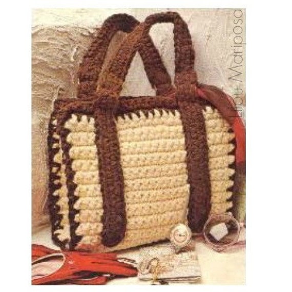 Crochet BAG Pattern Vintage 70s Crochet Handbag Pattern