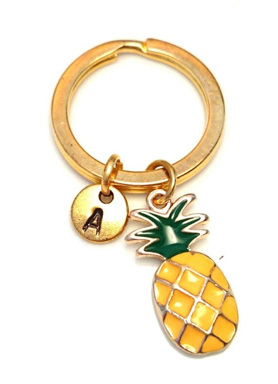 mini pineapple pop it keychain