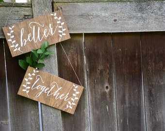 Better Together Chair signs, Mr and Mrs Signs, Mr and Mrs Chair Signs, Mr and Mrs, Wooden Wedding Signs, Mr Mrs signs, Mr Mrs chair signs