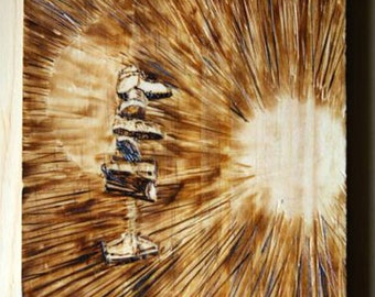 Original Woodburning "The Brooklyn Night Line"