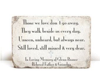 Memorial Stone. PERSONALIZED Memorial Gift. 6x9 Tumbled (Concrete) Paver. Remembrance Stone. In loving memory gift. Custom Sympathy Gift