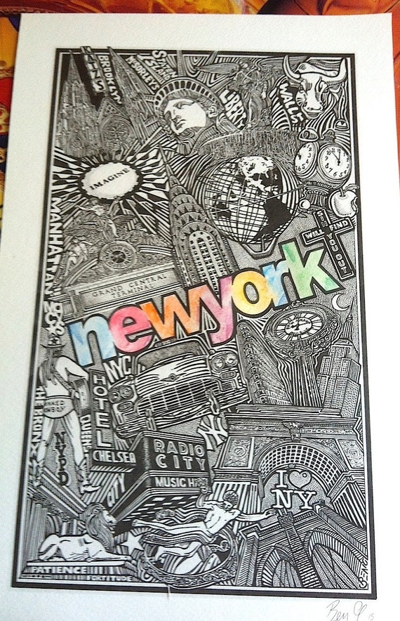 Items similar to New York City Art Print by Posterography on Etsy