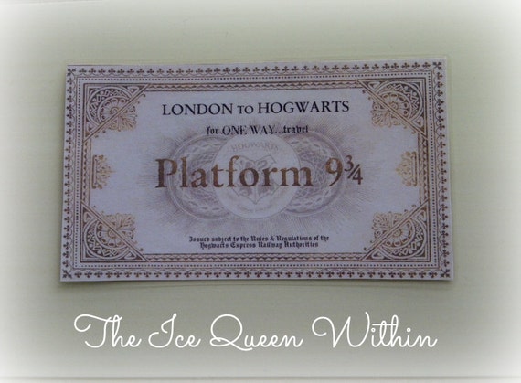 Harry Potter Platform  9  3  4 ticket  replica by 