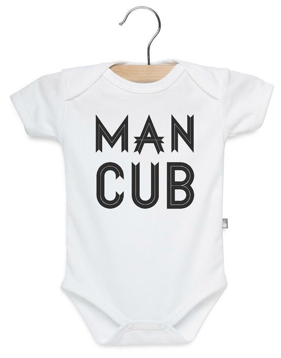 Items similar to Man Cub Baby Onesie Hipster on Etsy