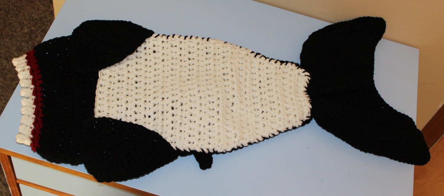 Crochet Killer Whale Bite Blanket Preschool size Killer Whale